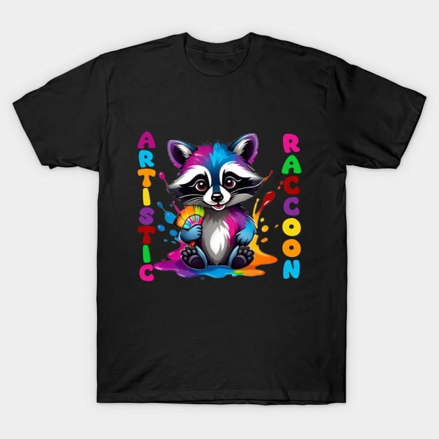 artistic raccoon T-Shirt by AOAOCreation